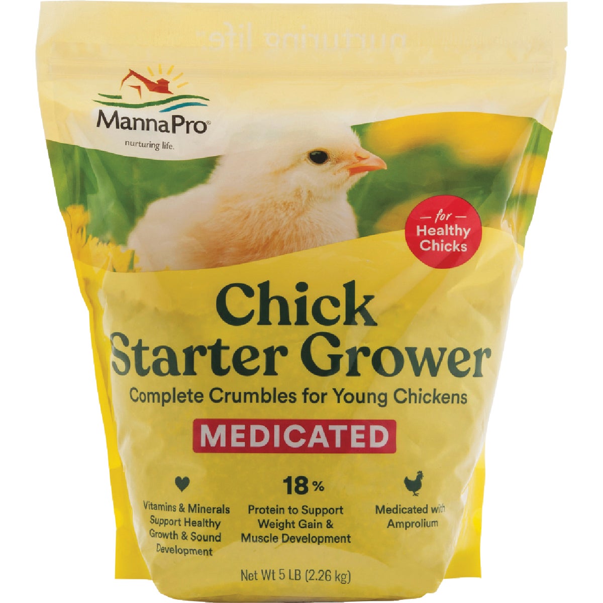 Manna Pro Chick Starter 5 Lb. Medicated Crumbles