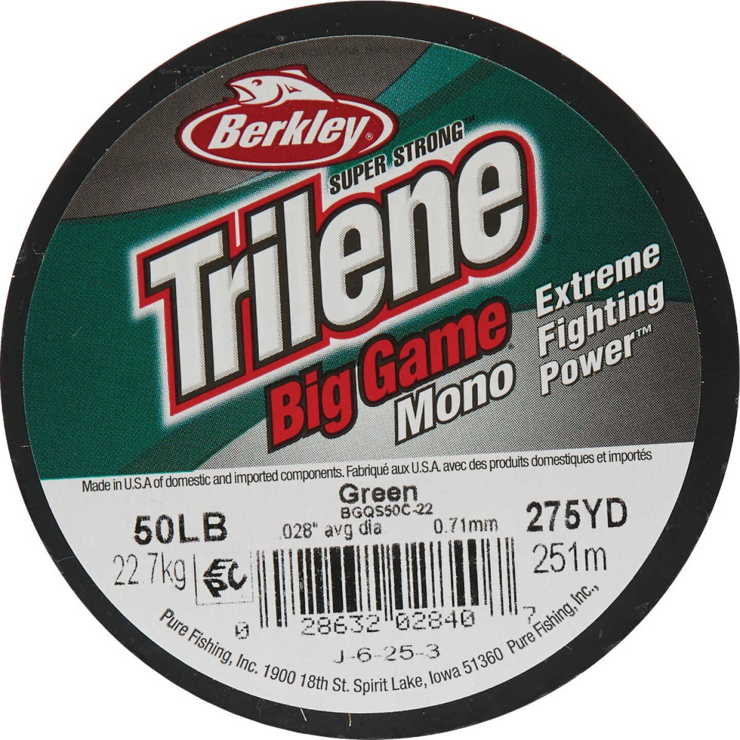 Berkley Trilene Big Game 50 Lb. 275 Yd. Green Monofilament Fishing Line Image 3