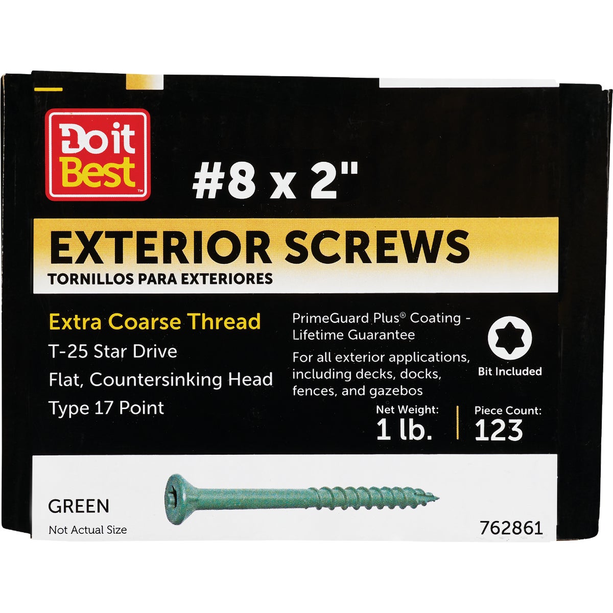 Do it #8 x 2 In. Green Star Bugle-Head Wood Deck Screw (1 Lb. Box)