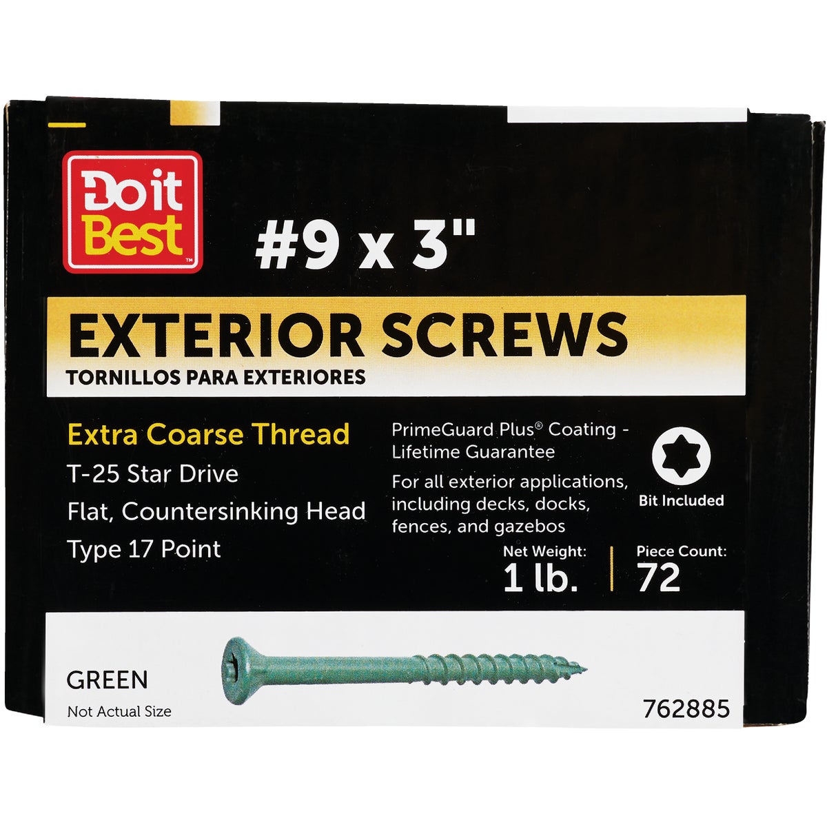 Do it #9 x 3 In. Green Bugle-Head Wood Deck Screw (1 Lb. Box)