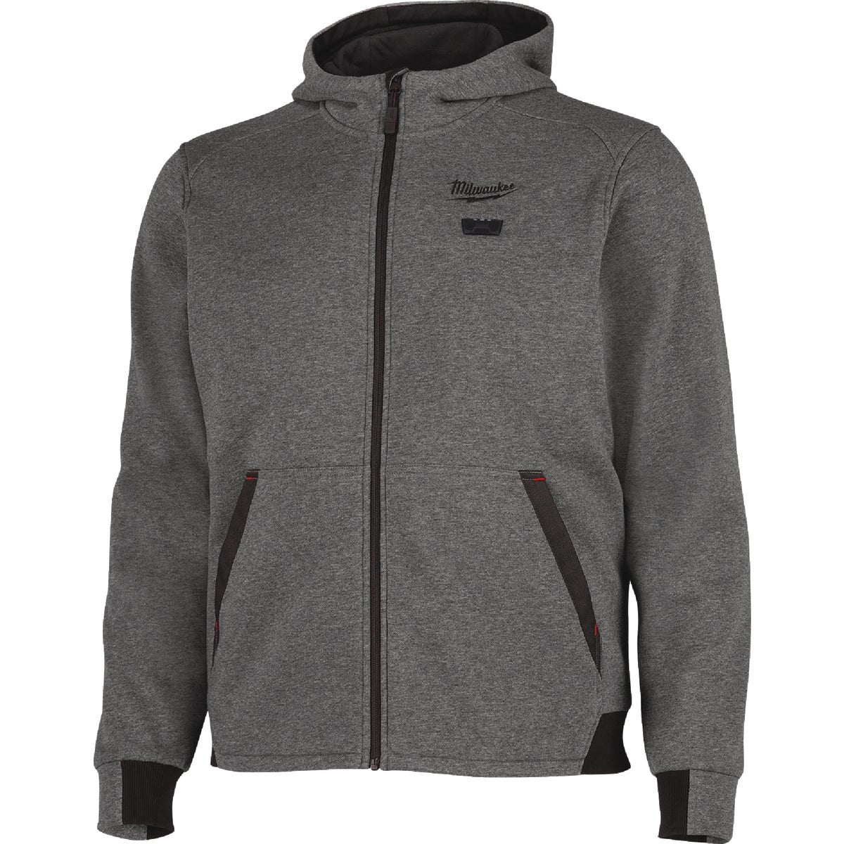 Milwaukee M12 Men's Medium Gray Full-Zip Heated Hoodie Image 8