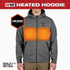 Milwaukee M12 Men's Medium Gray Full-Zip Heated Hoodie Image 4