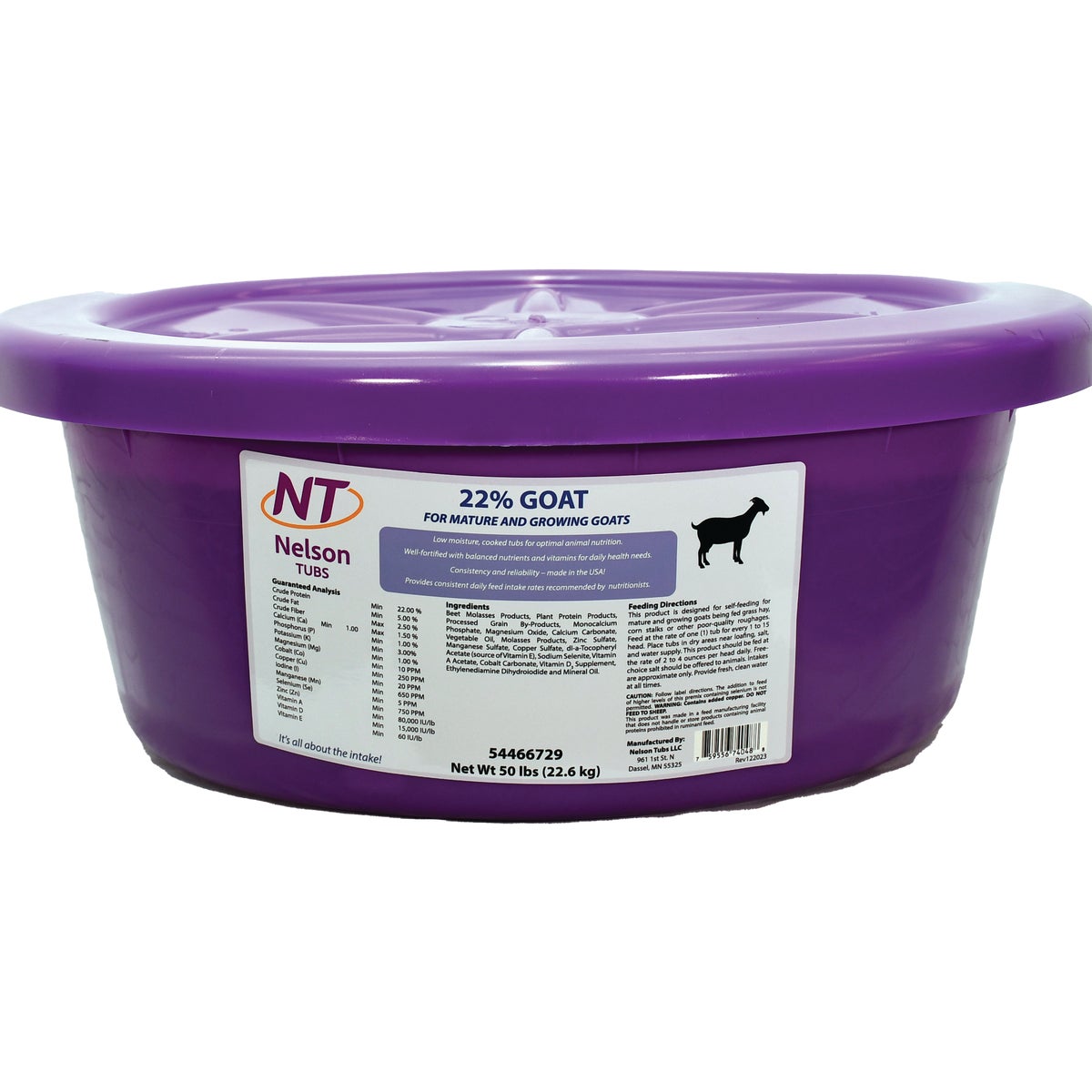 Nelson Tubs 22% Goat 50 Lb. Feed Supplement