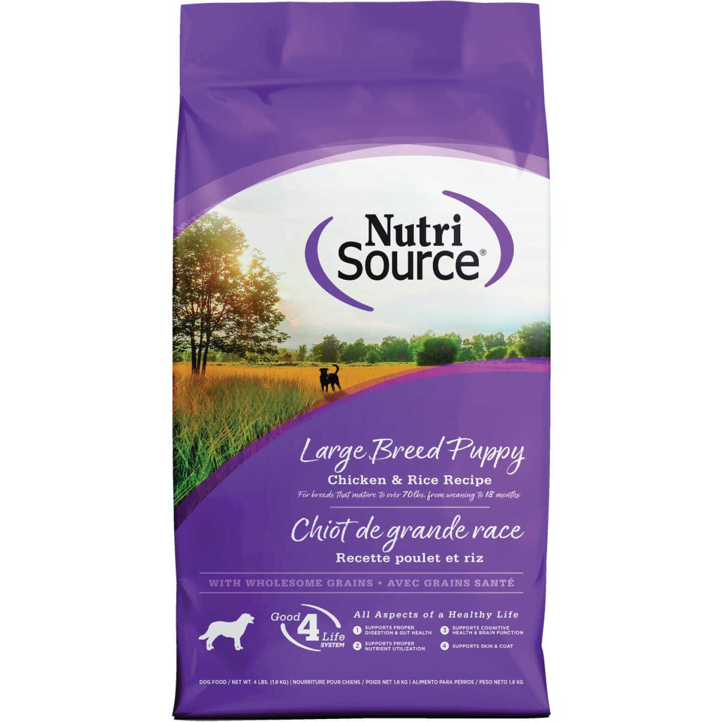 NutriSource 4 Lb. Chicken & Rice Large Breed Puppy Food Image 1