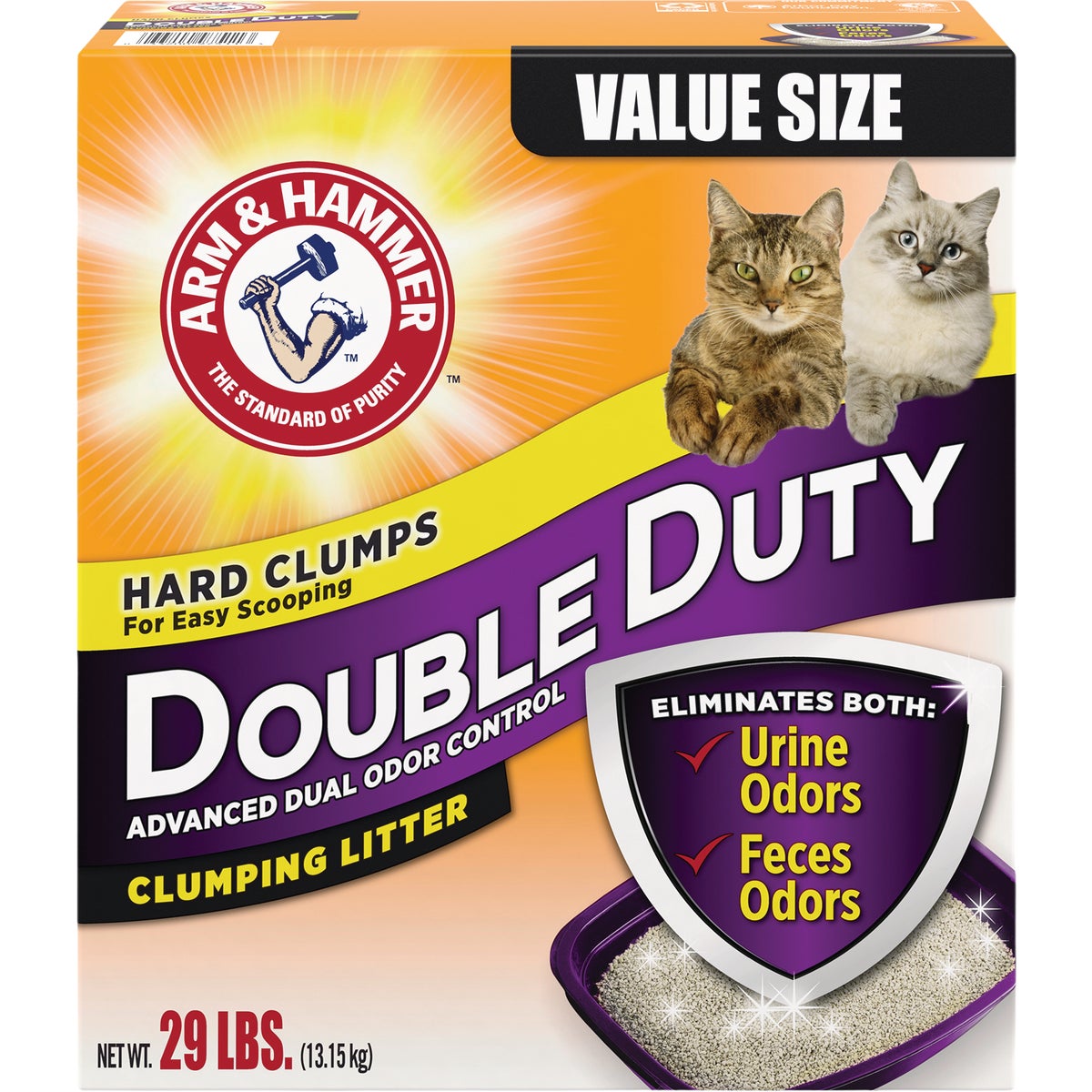 Arm & Hammer Double Duty Dual Advanced Odor Control 29 Lb. Scented Clumping Cat Litter Image 1
