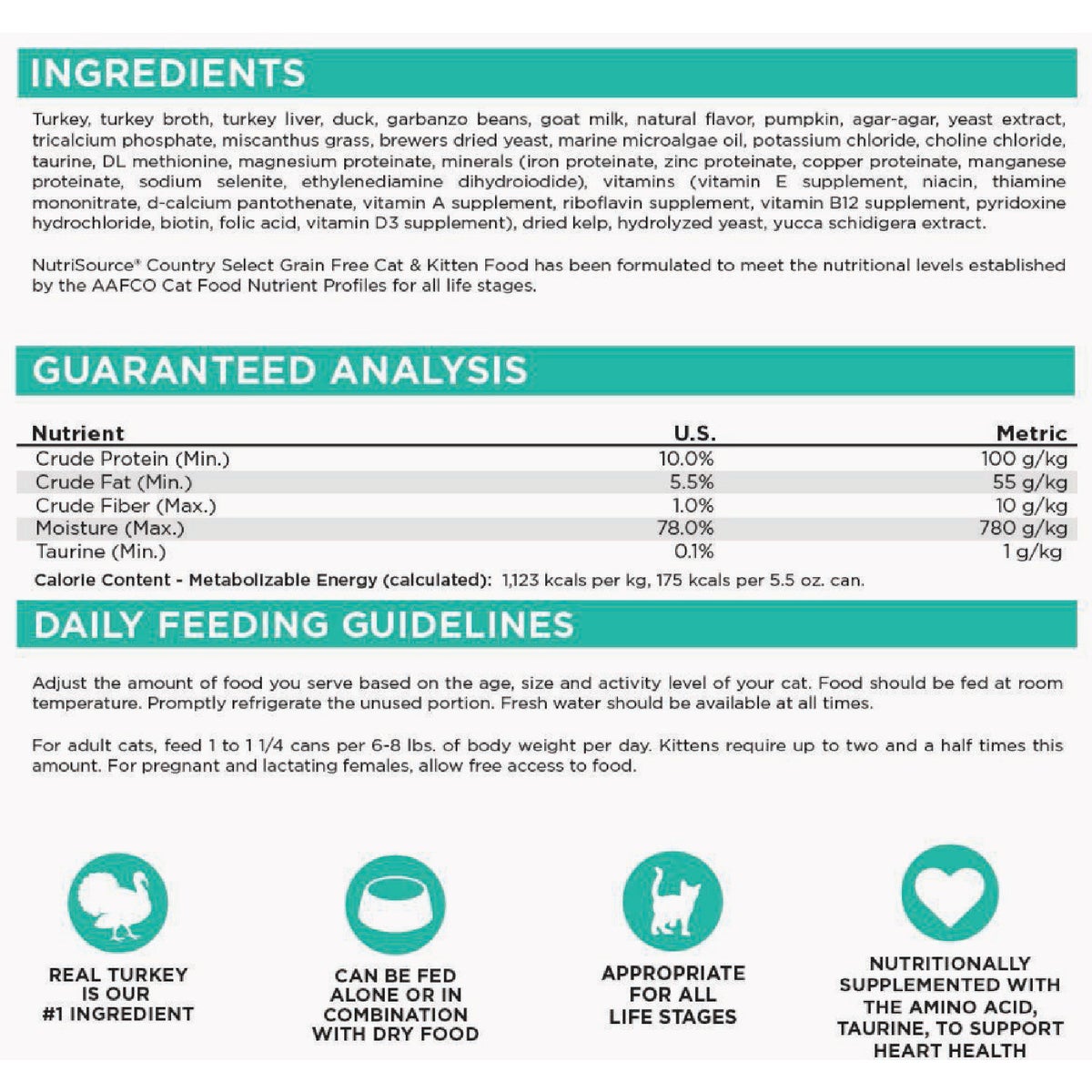 NutriSource 5.5 Oz. Country Select Recipe Grain Free Wet Cat Food Image 2