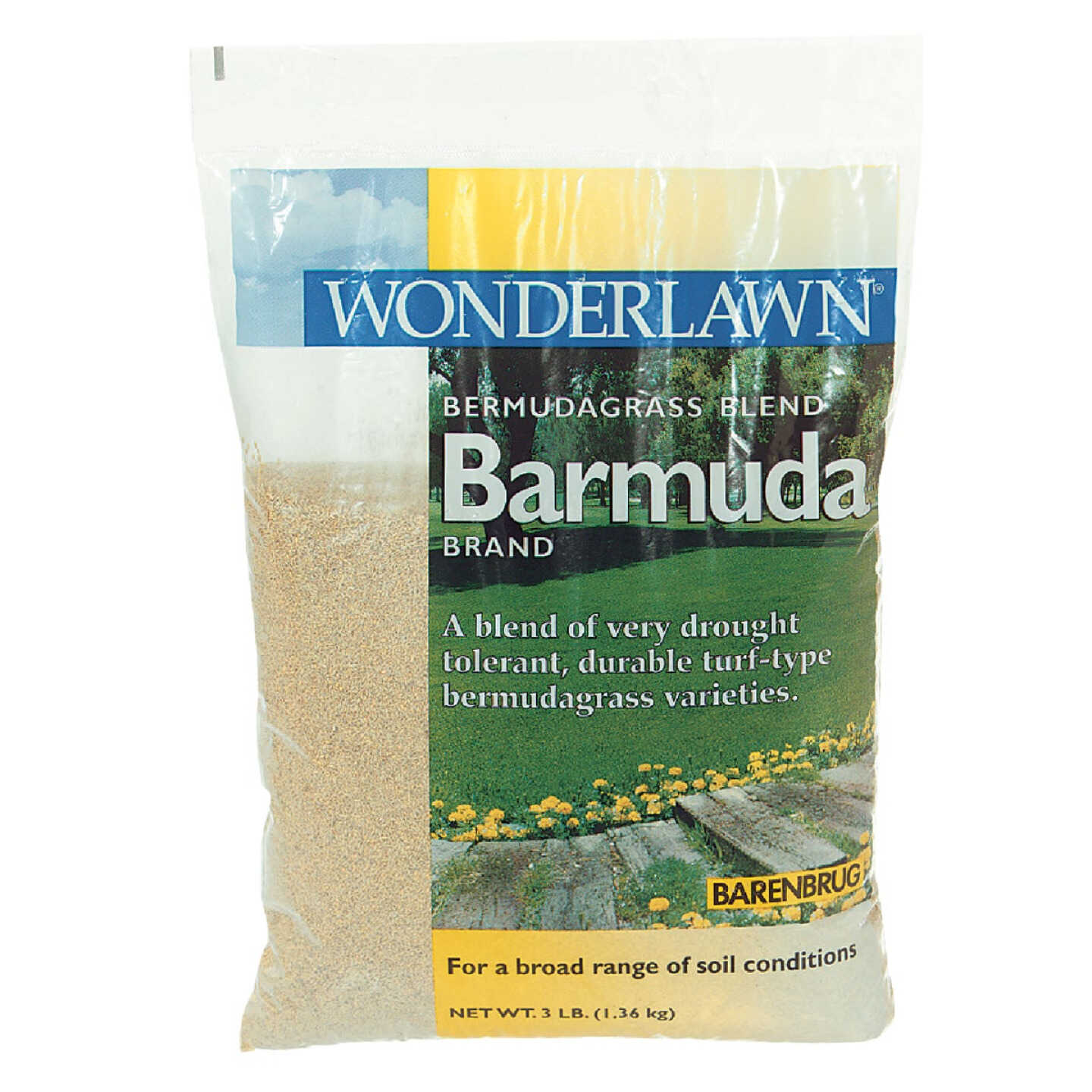 Wonderlawn 3 Lb. 675 Sq. Ft. Coverage 100% Bermuda Hulled Bermudagrass Grass Seed Image 1