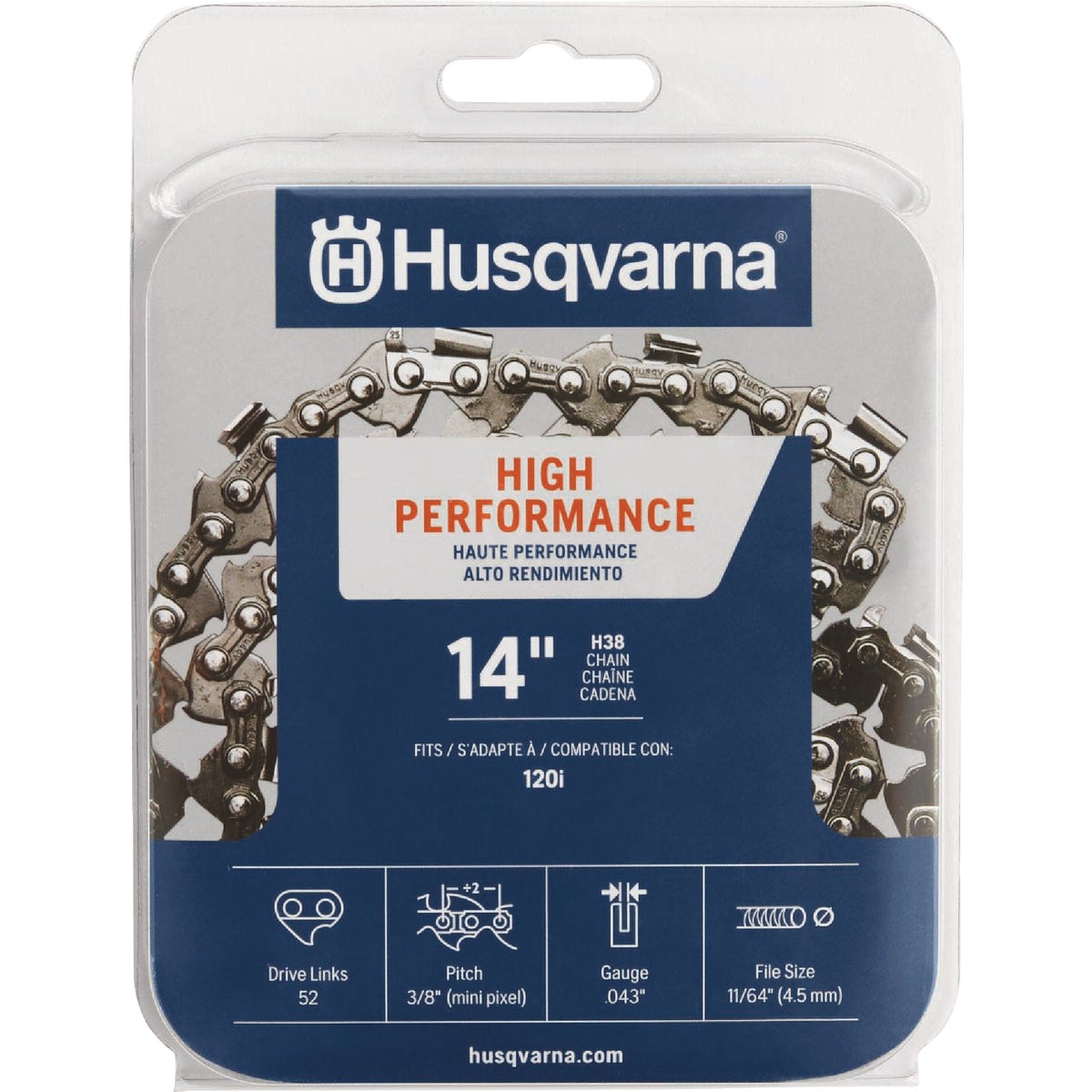 Husqvarna 14 In. 52-Link Chainsaw Chain Image 1