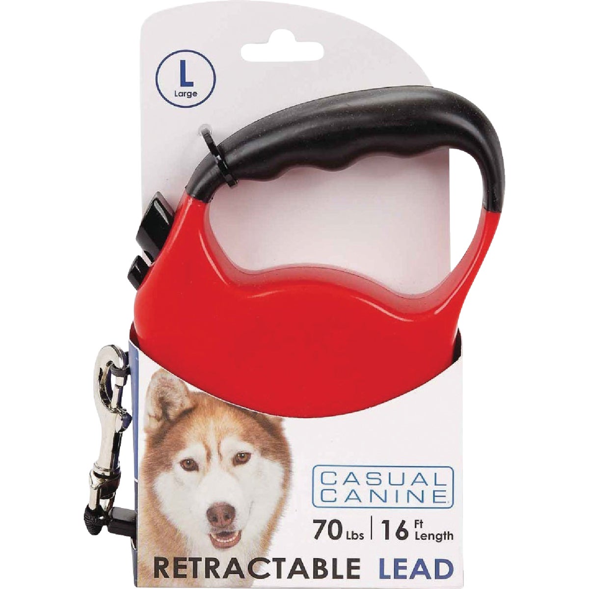 Boss Pet Casual Canine 16 Ft. Red Large Belted Retractable Lead Image 2