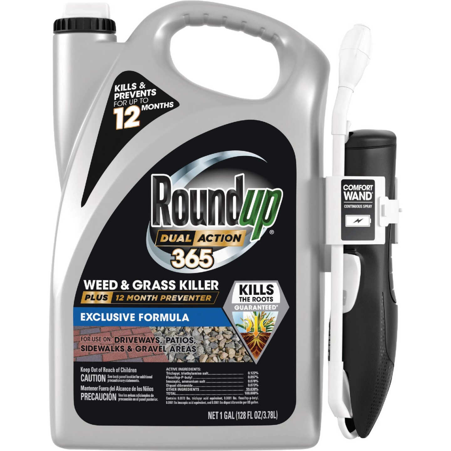 Roundup Dual Action 365 1 Gal. Exclusive Formula Weed & Grass Killer with Comfort Wand Image 1