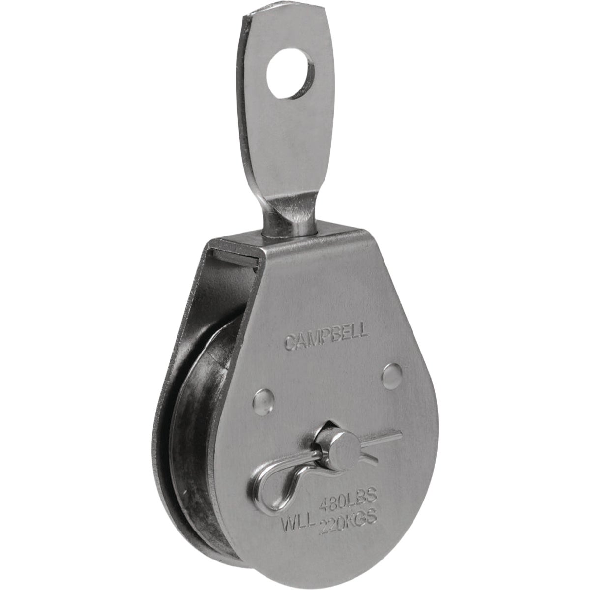 Campbell 2 In. Single Swivel Eye Steel Rope Pulley