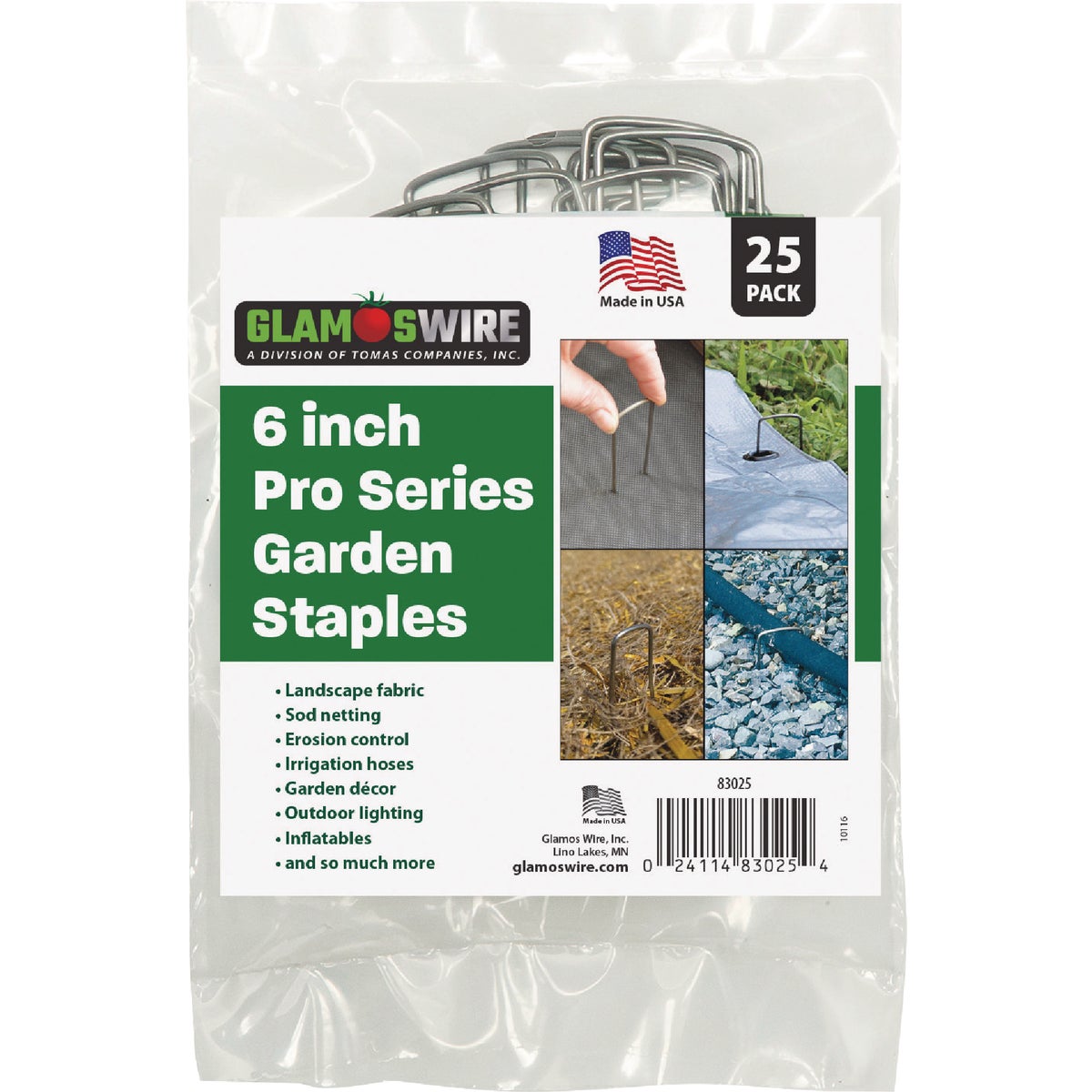 Glamos 6 In. Pro Series Garden Staple (25-Pack) Image 2
