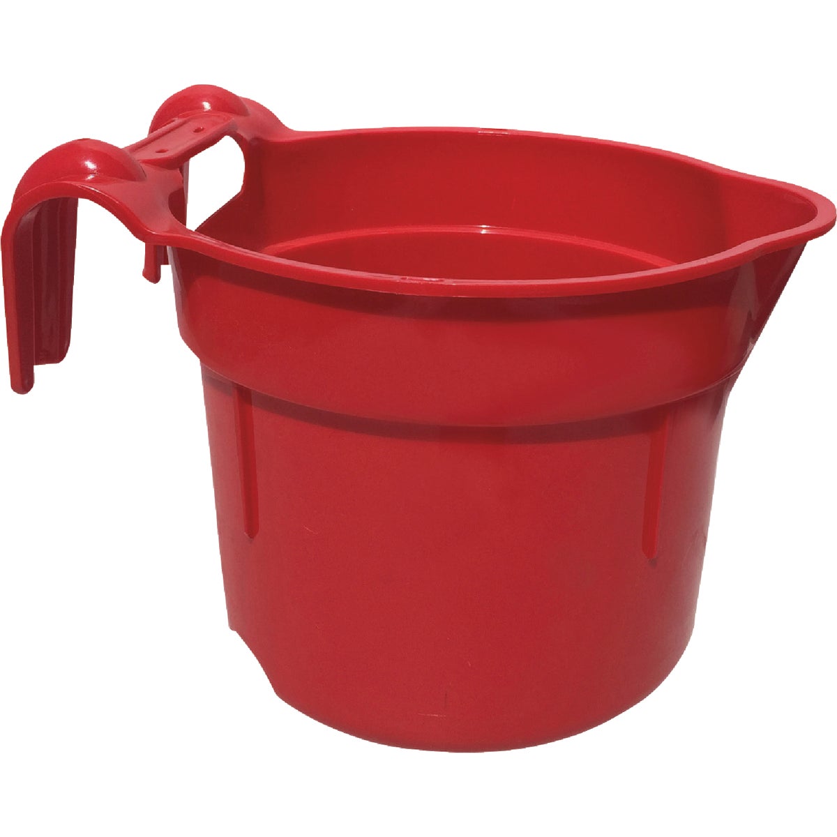 Tuff Stuff 10 Qt. Red Round Over the Fence Feeder