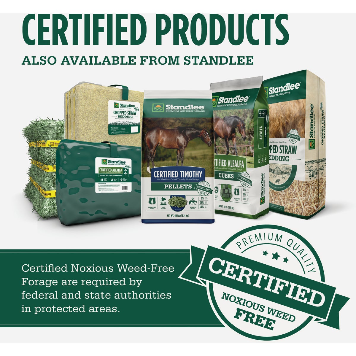 Standlee Premium Western Forage 50 Lb. Certified Alfalfa Compressed Bale Image 4