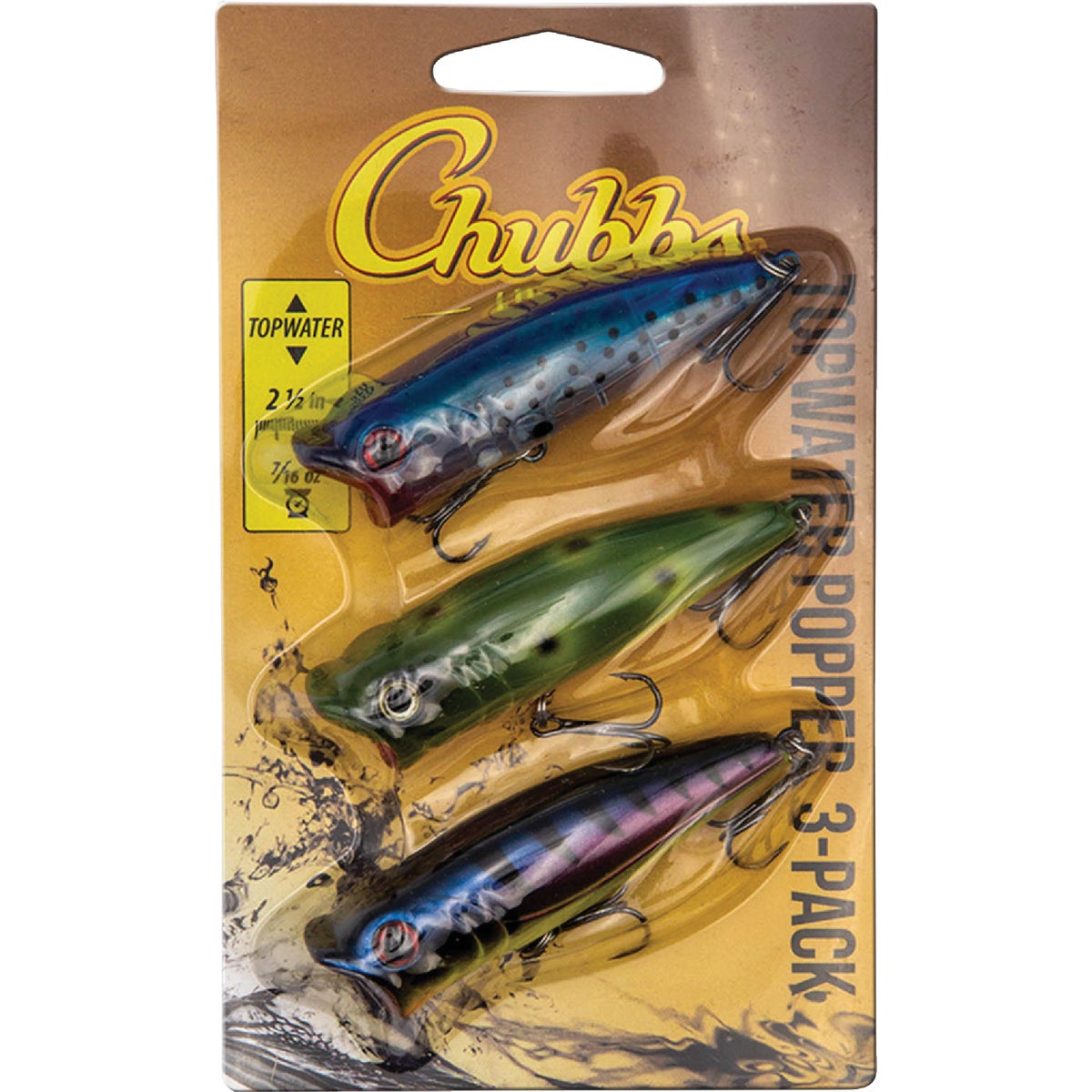 Chubbs Topwater Popper Pro Pack (3-Piece)
