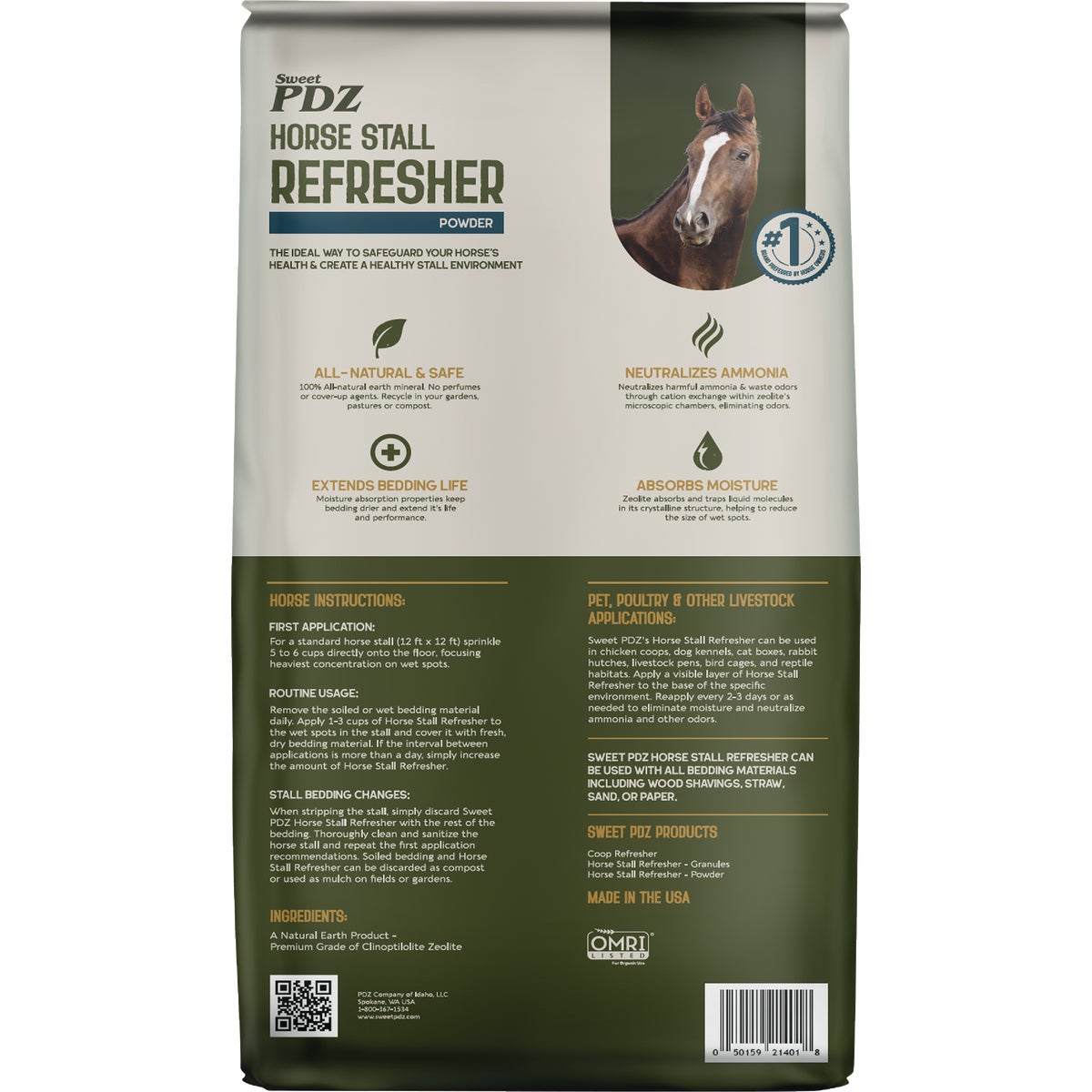 Sweet PDZ 40 Lb. Horse Stall Refresher Powder Image 2