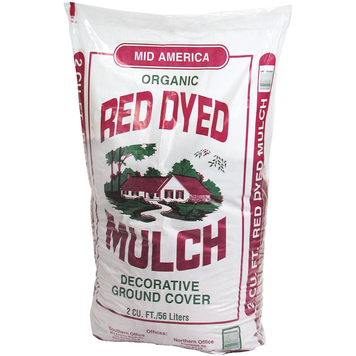 2CF RED SHREDDED MULCH