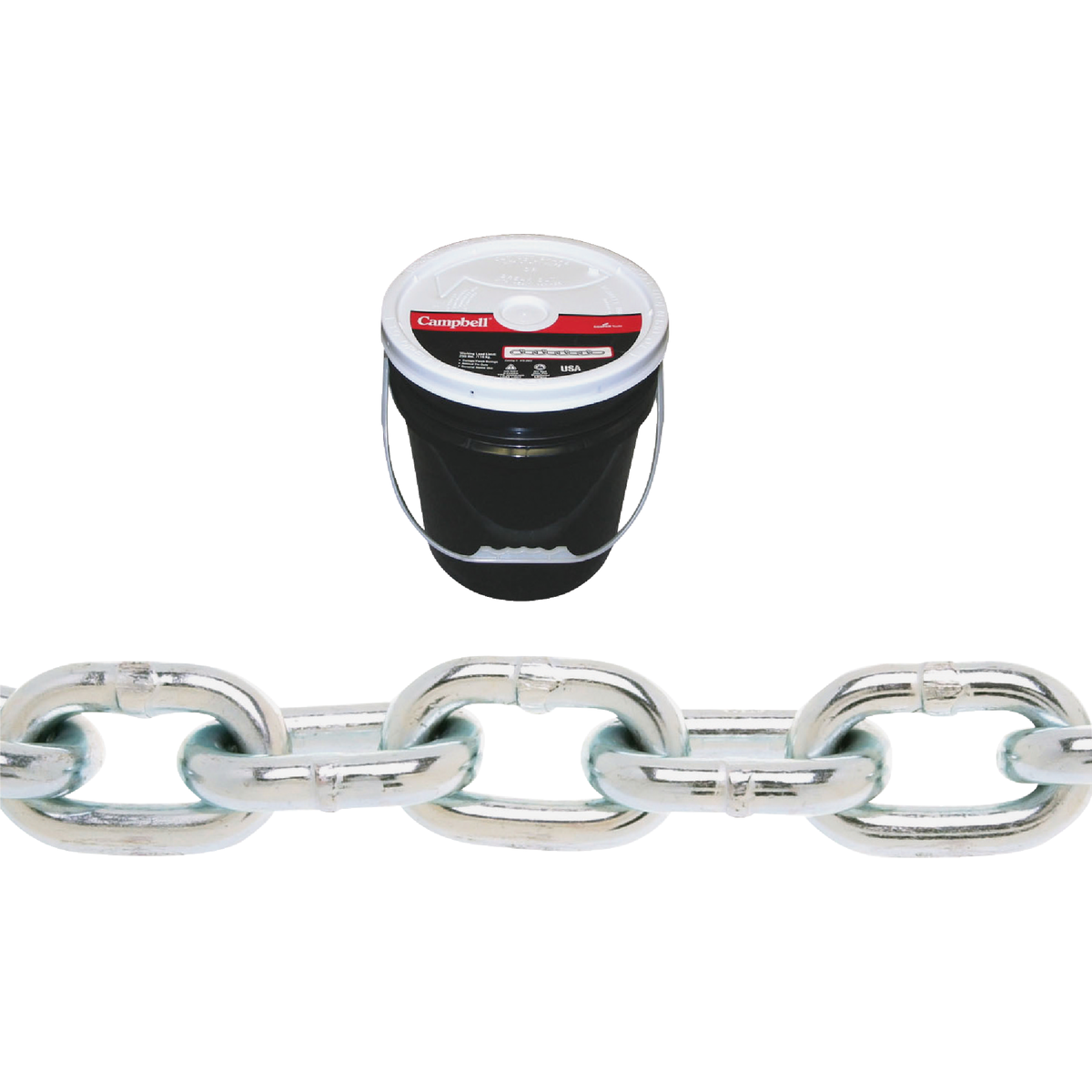 Campbell 3/16 In. 250 Ft. Zinc-Plated Low-Carbon Steel Coil Chain Image 1