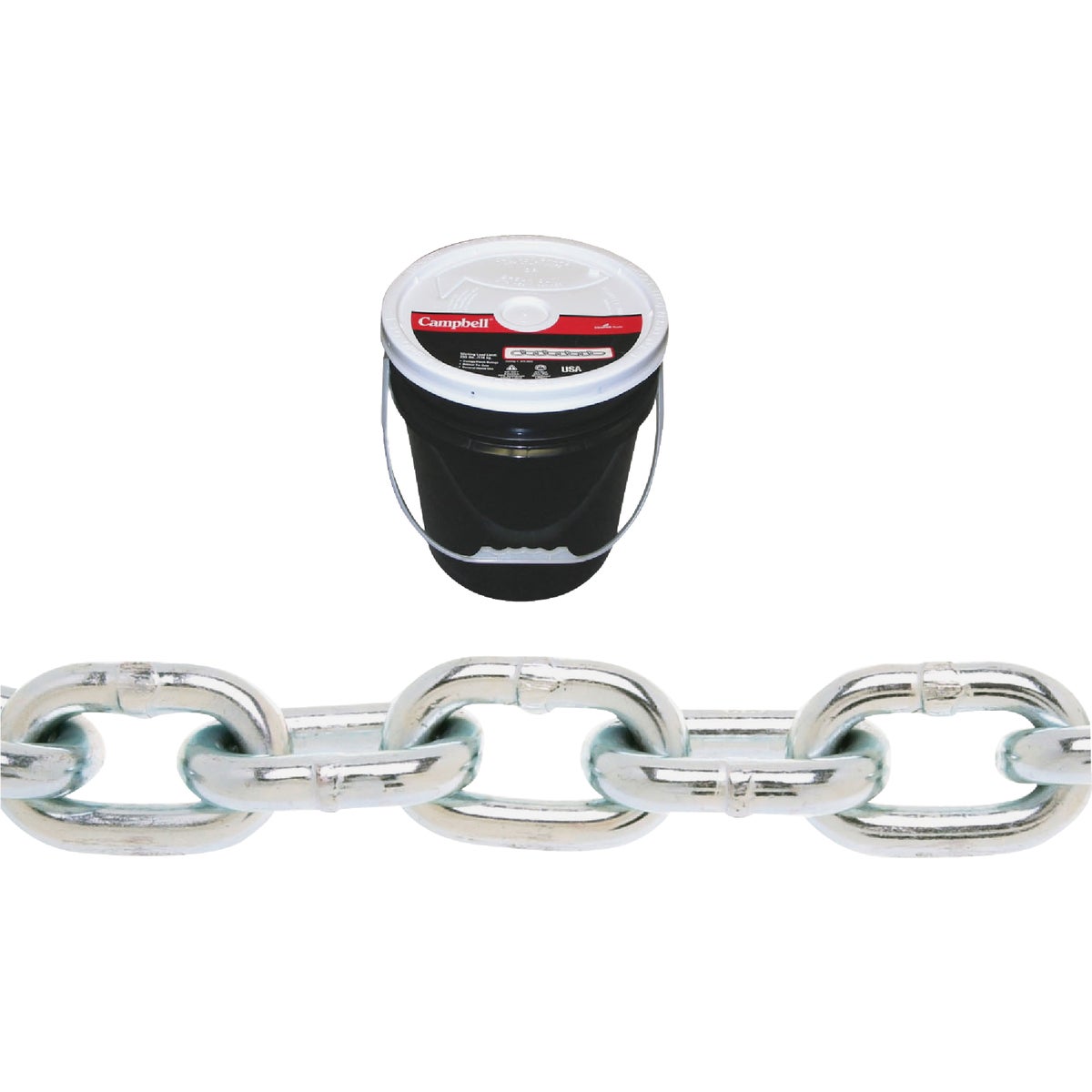 Campbell 1/4 In. 141 Ft. Zinc-Plated Low-Carbon Steel Coil Chain Image 1
