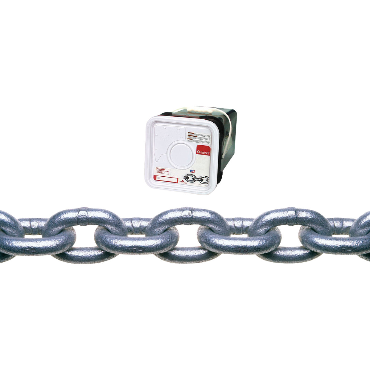Campbell 3/16 In. 150 Ft. Galvanized Low-Carbon Steel Coil Chain Image 1