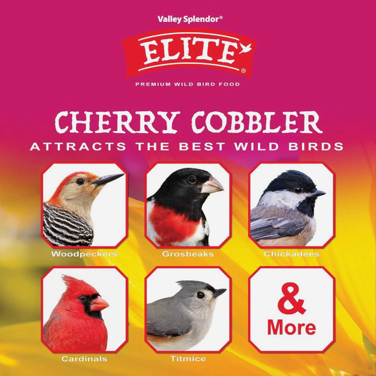 Valley Splendor Elite 20 Lb. Cherry Cobbler Premium Wild Bird Food Image 2