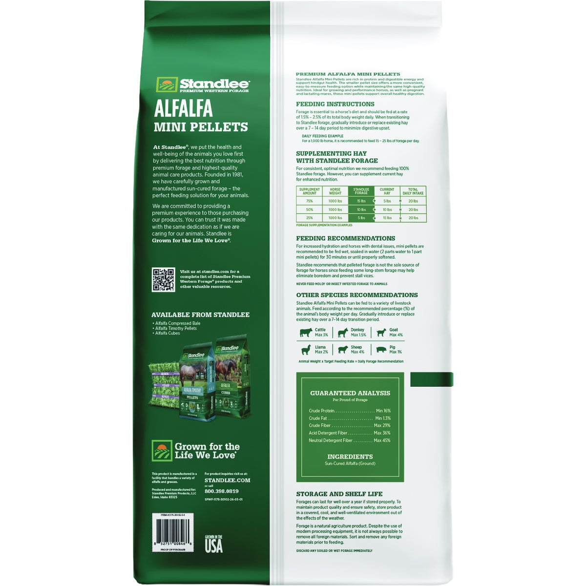 Standlee Premium Western Forage 40 Lb. Alfalfa Hay Mini Pellets Image 2