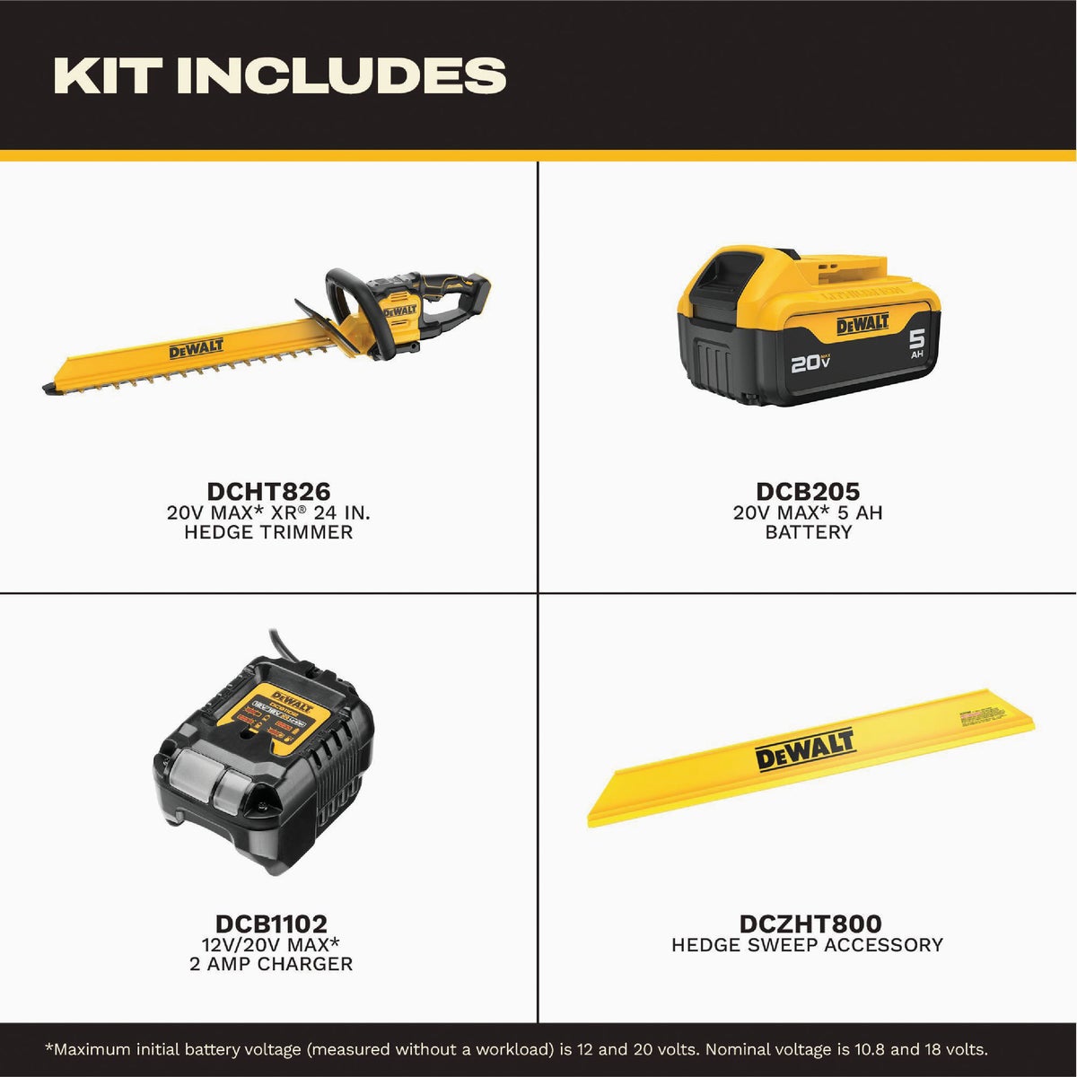 Dewalt XR 24 In. Hedge Trimmer Kit Image 2