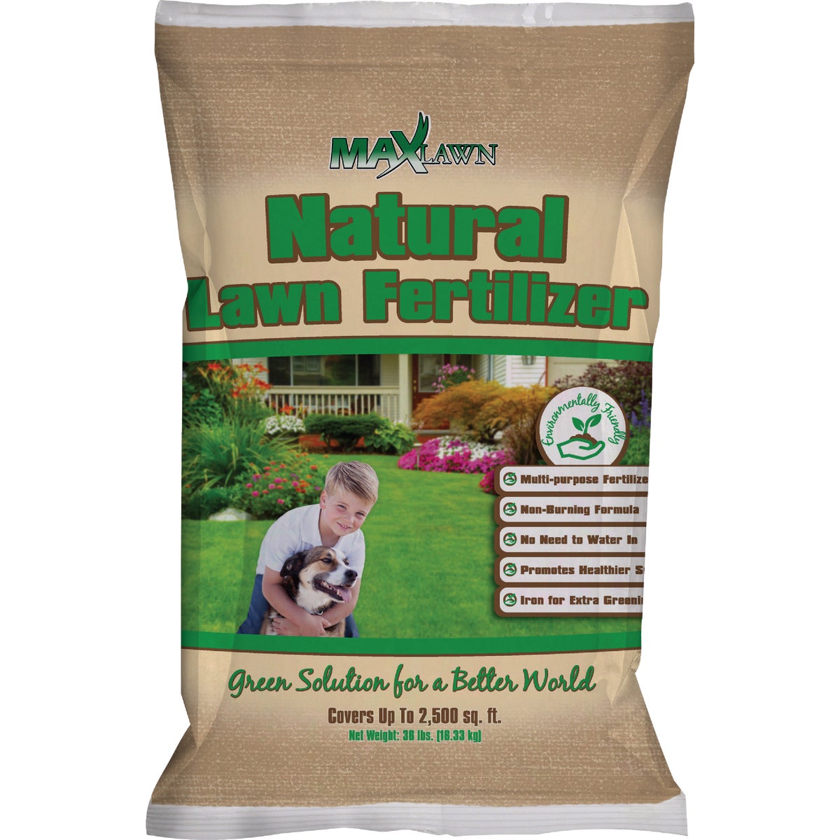 MaxLawn 36 Lb. Natural Fertilizer