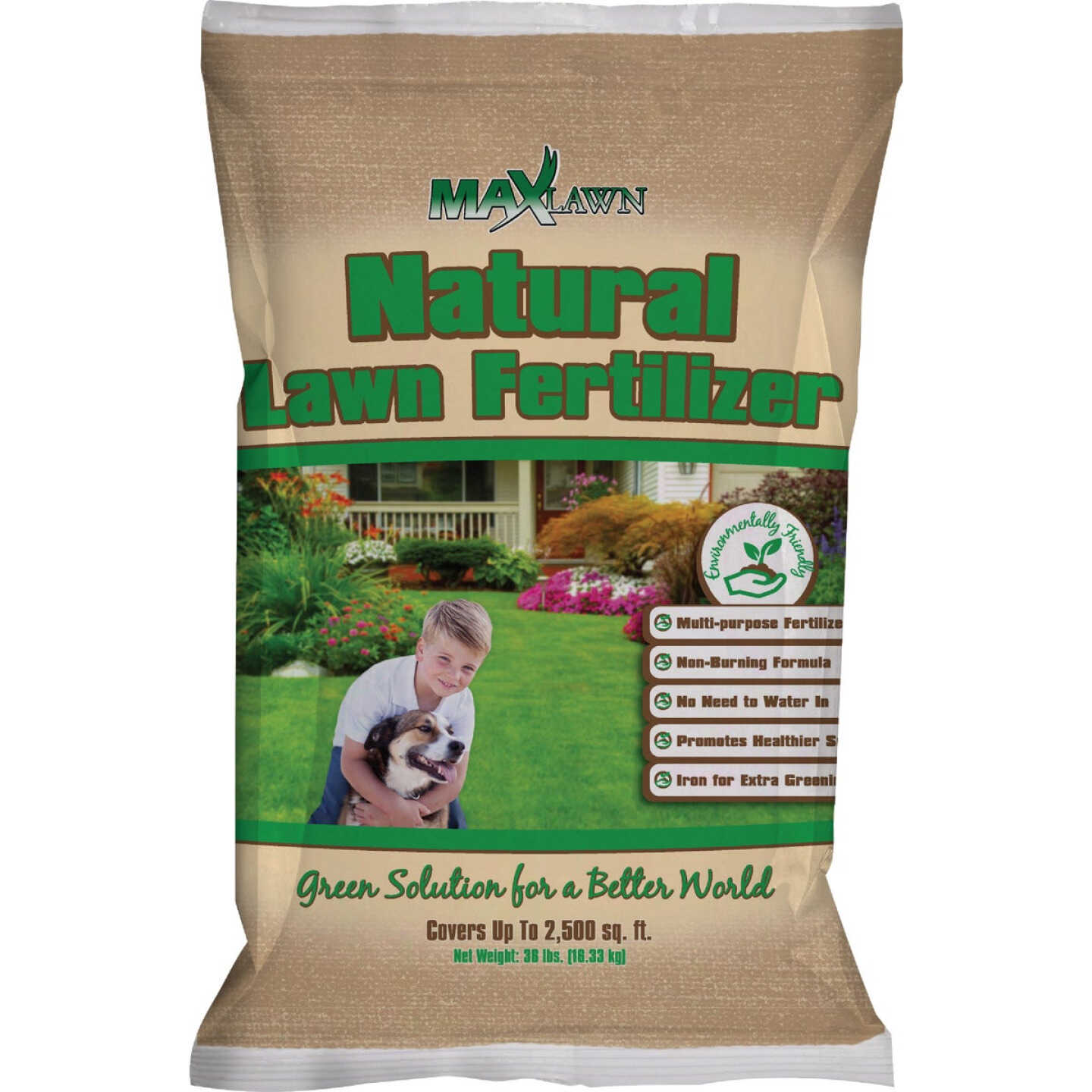 MaxLawn 36 Lb. Natural Fertilizer Image 1