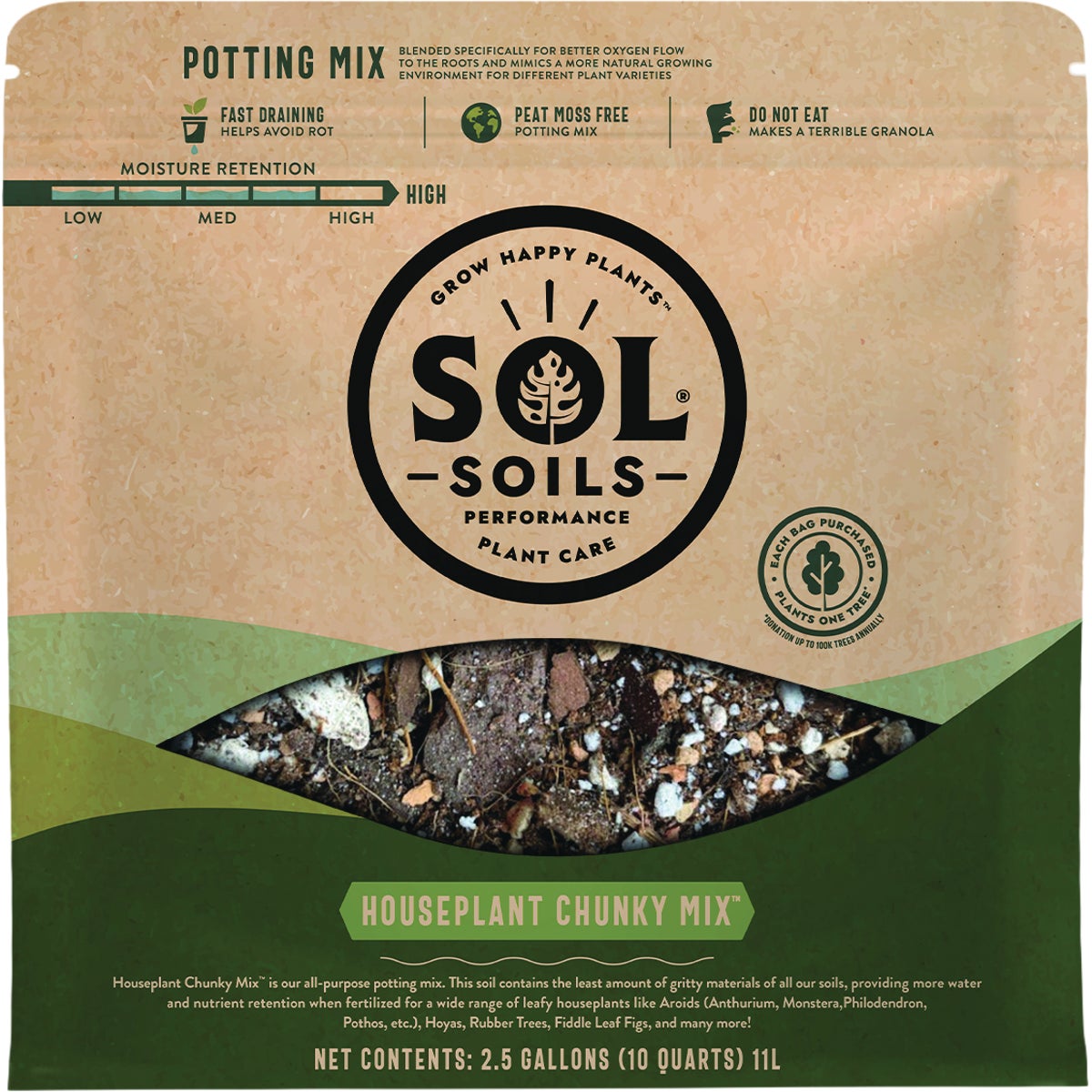 Sol Soils 10 Qt. Houseplant Chunky Mix