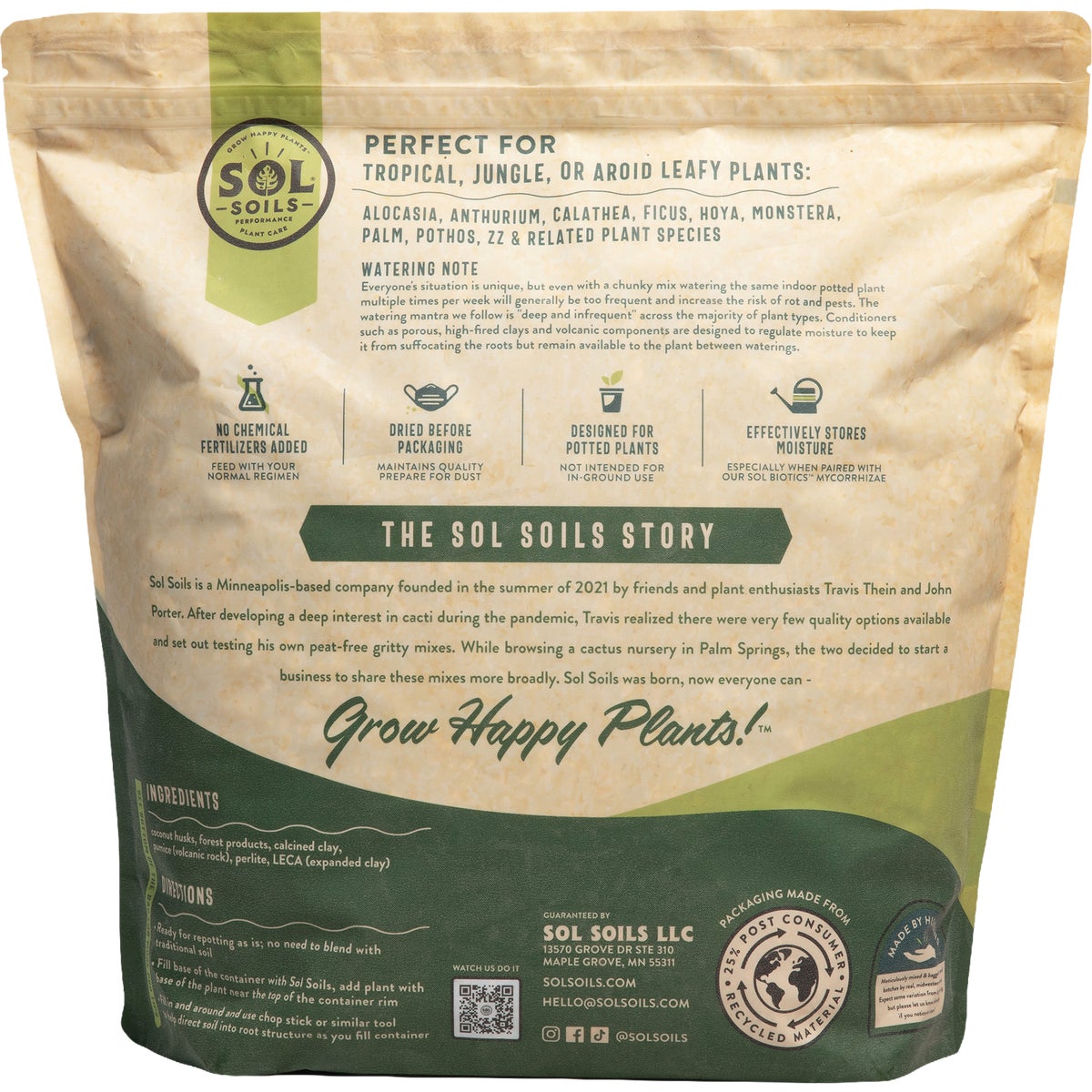 Sol Soils 10 Qt. Houseplant Chunky Mix Image 3