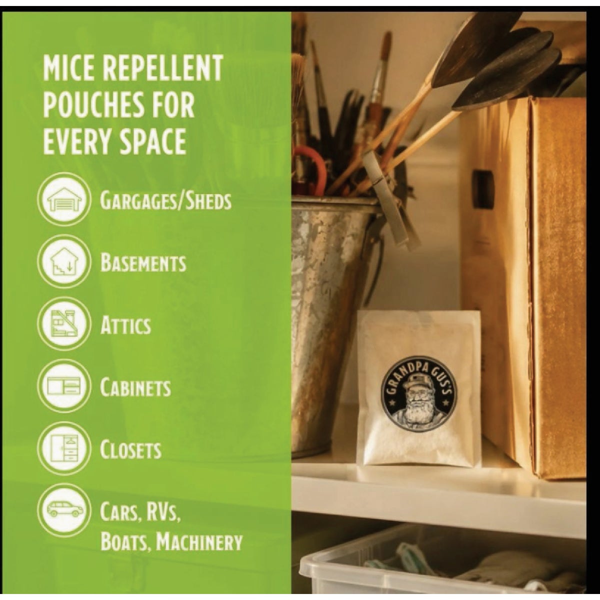Grandpa Gus's Mouse Repellent Pouches (5-Pack) Image 3
