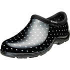 Sloggers Women's Size 10 Black with White Polka Dots Garden Shoe Image 1