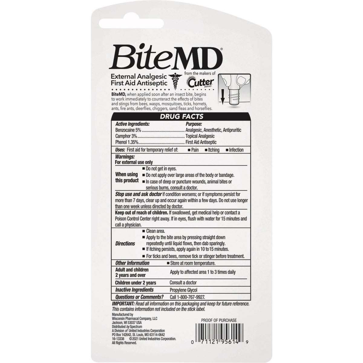 Cutter BiteMD Insect Bite Relief Stick Image 2