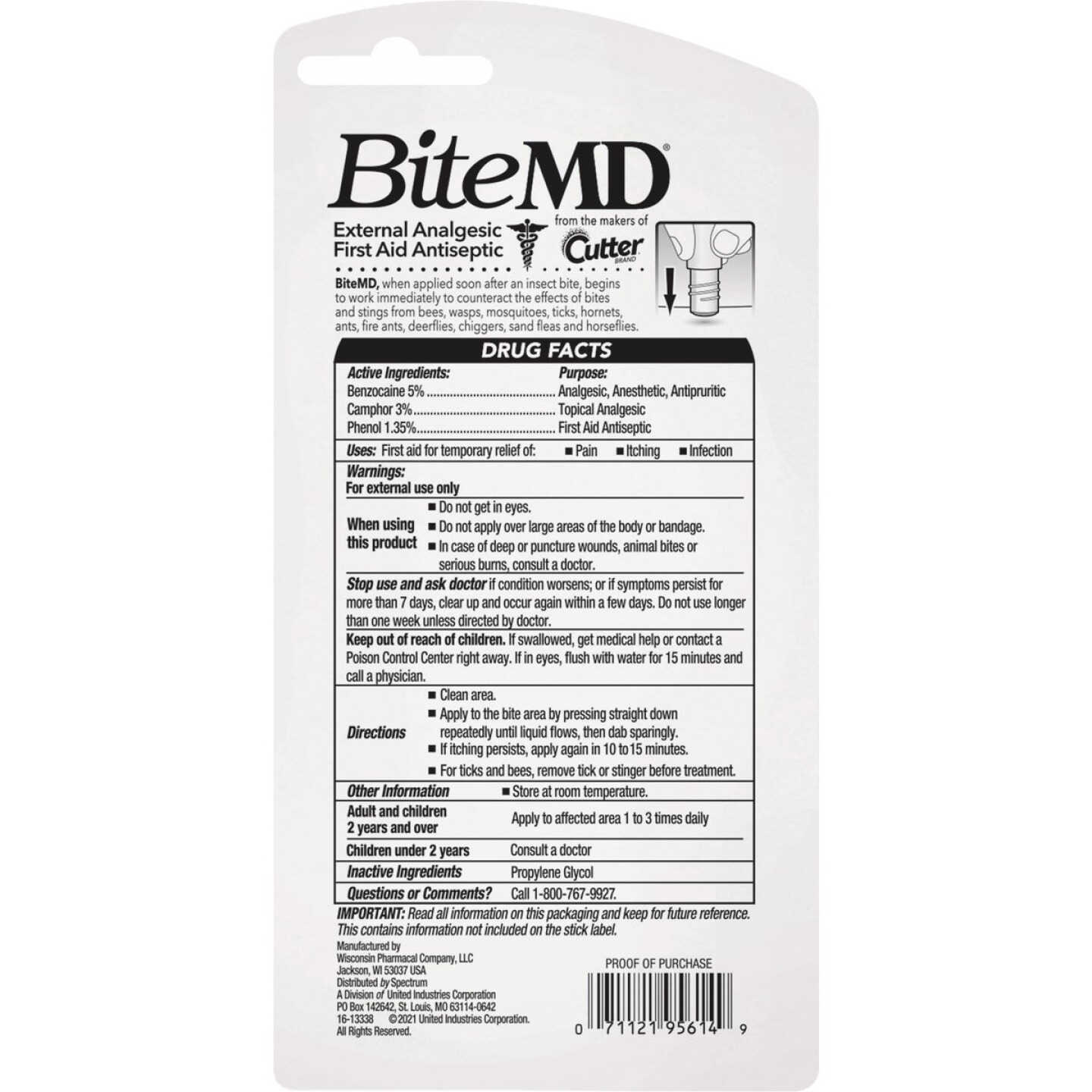 Cutter BiteMD Insect Bite Relief Stick Image 2