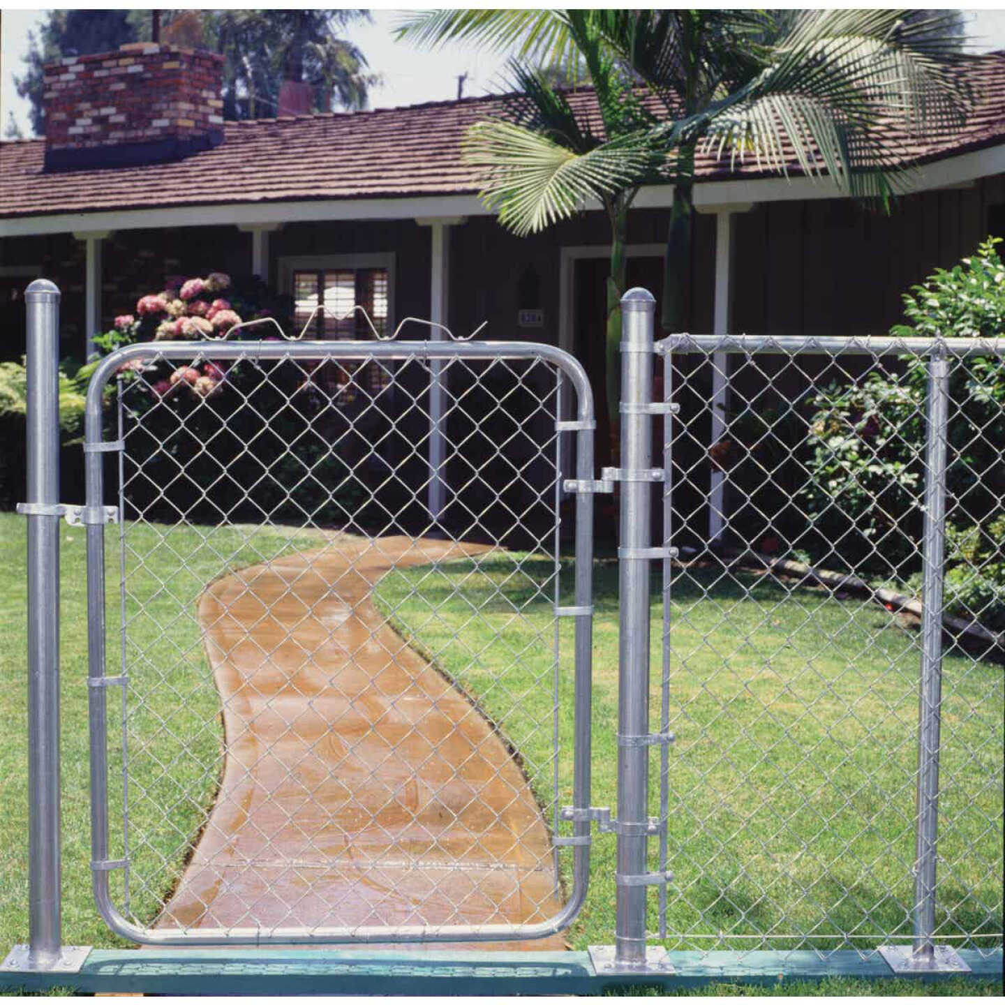 Midwest Air Tech Single Walk 43 In. W. x 46 In. H. Chain Link Gate Image 2