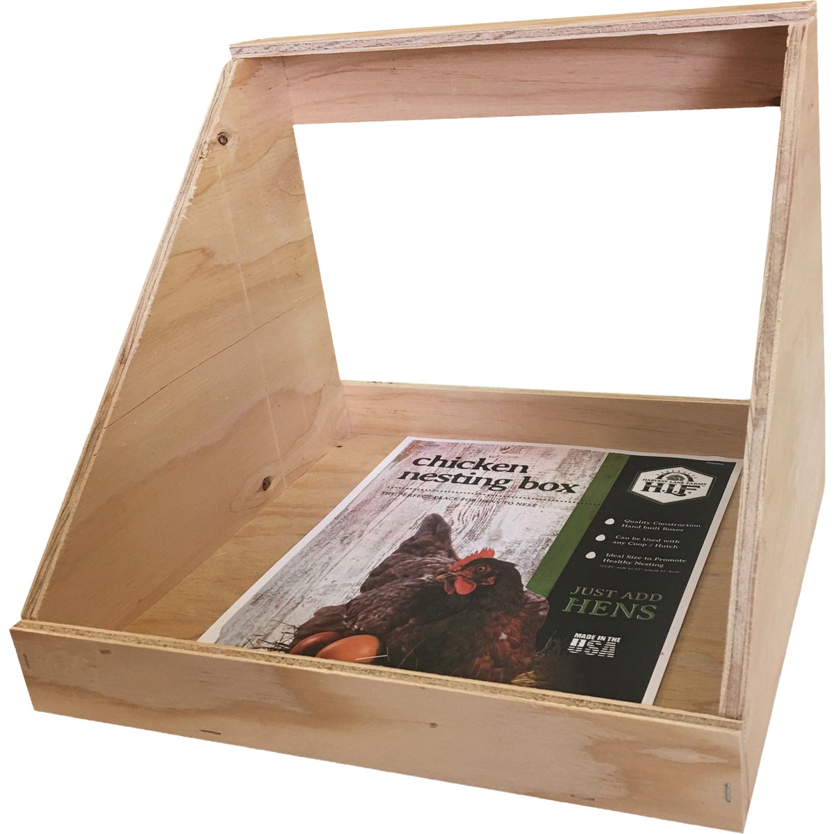 Harvest Lane Honey 12 In. x 12 In. x 12 In. Single Chicken Nesting Box