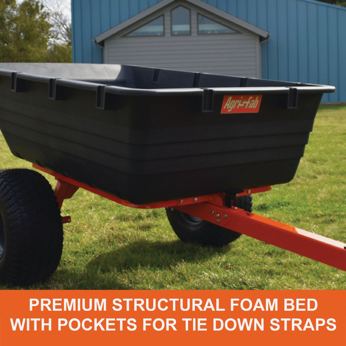 Agri-Fab 1000 Lb. ATV/UTV Poly Swivel Tow-Behind Dump Cart Image 4