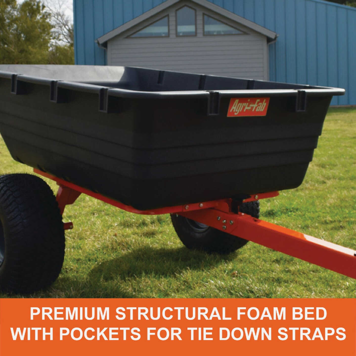 Agri-Fab 1000 Lb. ATV/UTV Poly Swivel Tow-Behind Dump Cart Image 4