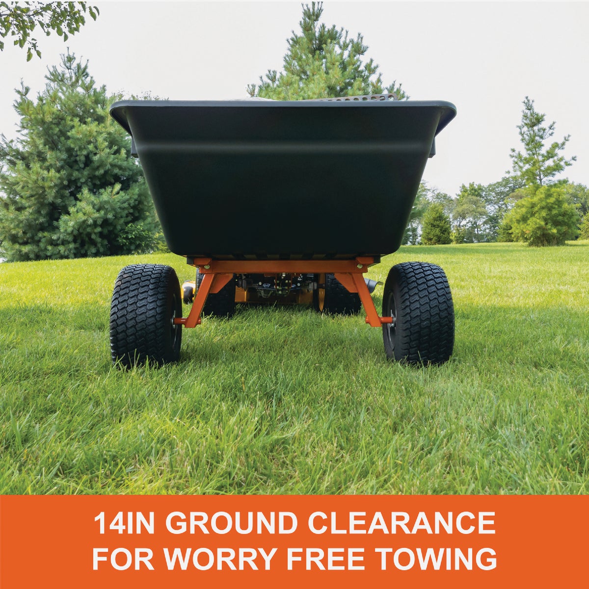 Agri-Fab 1000 Lb. ATV/UTV Poly Swivel Tow-Behind Dump Cart Image 3
