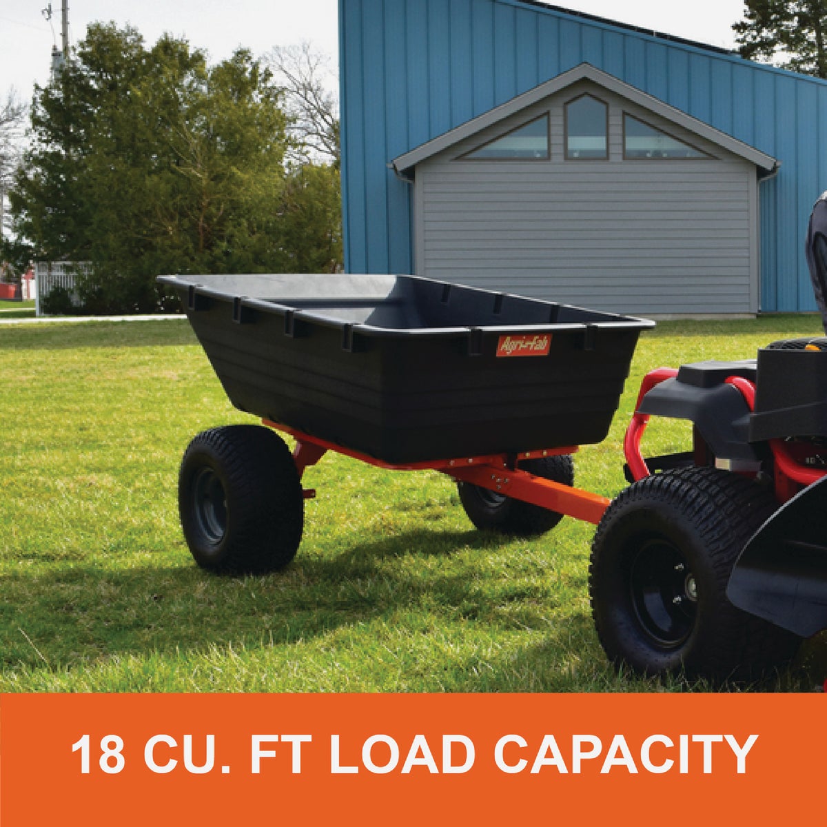 Agri-Fab 1000 Lb. ATV/UTV Poly Swivel Tow-Behind Dump Cart Image 2