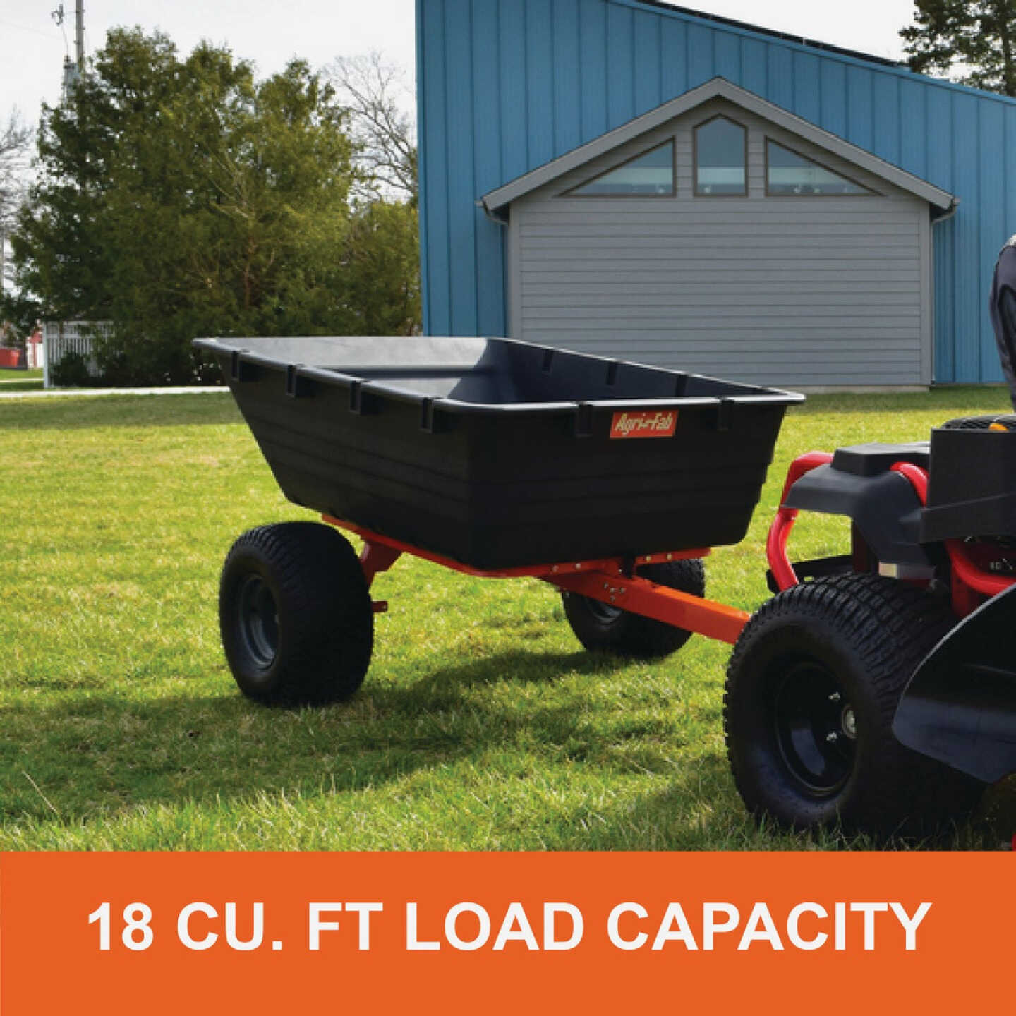 Agri-Fab 1000 Lb. ATV/UTV Poly Swivel Tow-Behind Dump Cart Image 2