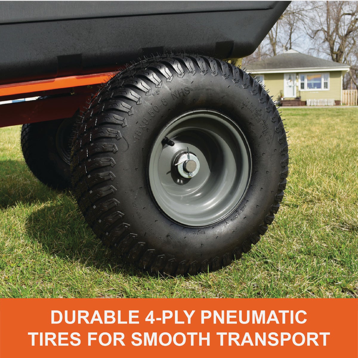 Agri-Fab 1000 Lb. ATV/UTV Poly Swivel Tow-Behind Dump Cart Image 5