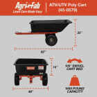 Agri-Fab 1000 Lb. ATV/UTV Poly Swivel Tow-Behind Dump Cart Image 7
