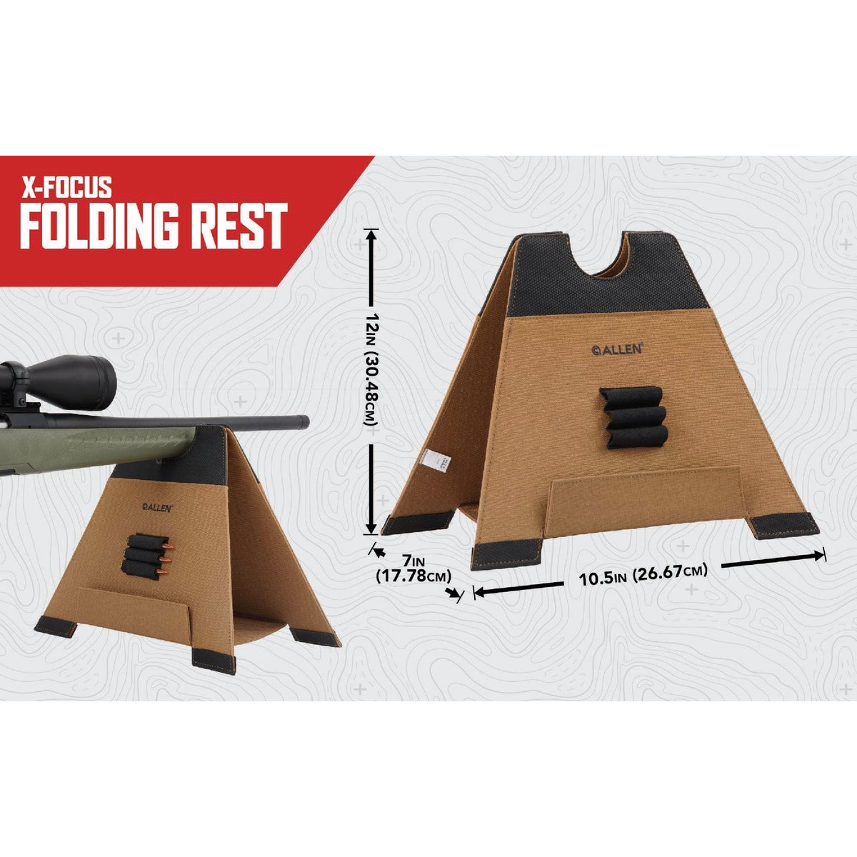 Allen X-Focus 8.5 In. Folding Shooting Rest Image 2