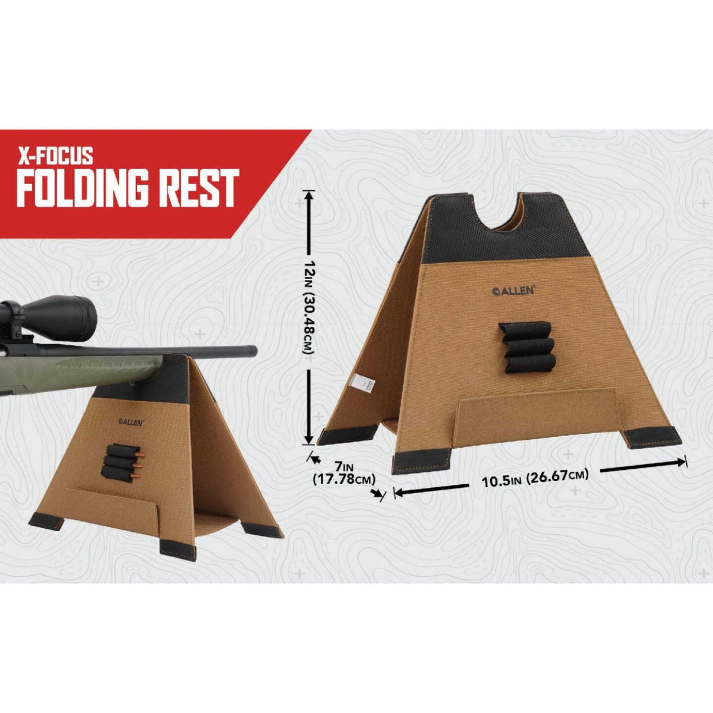 Allen X-Focus 8.5 In. Folding Shooting Rest Image 2