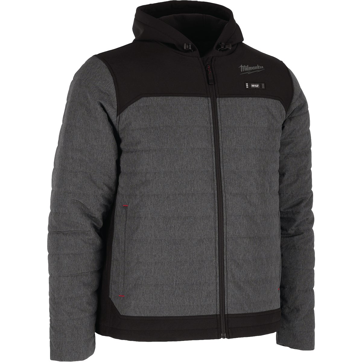 Milwaukee M12 AXIS Men's Gray Cordless Heated Jacket, XL Image 3