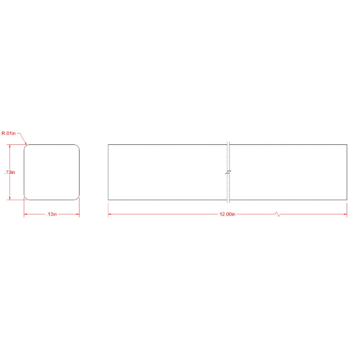 Hillman Steelworks 1/8 In. x 1 Ft. Zinc-Plated Steel Solid Square Key Stock Image 2
