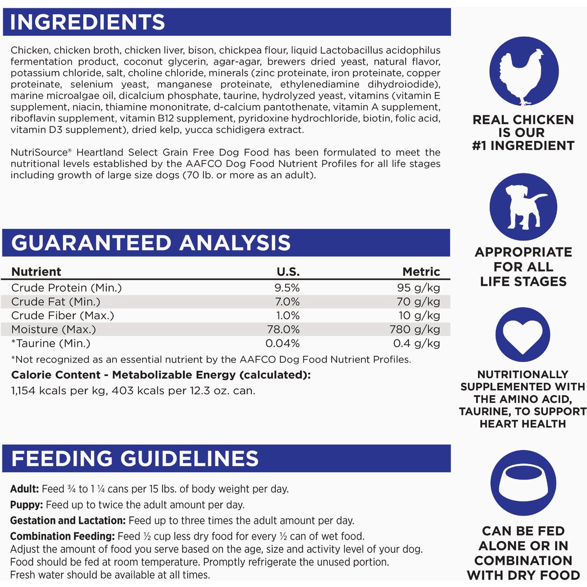 NutriSource 12.3 Oz. Heartland Select Recipe Grain Free Wet Dog Food Image 4