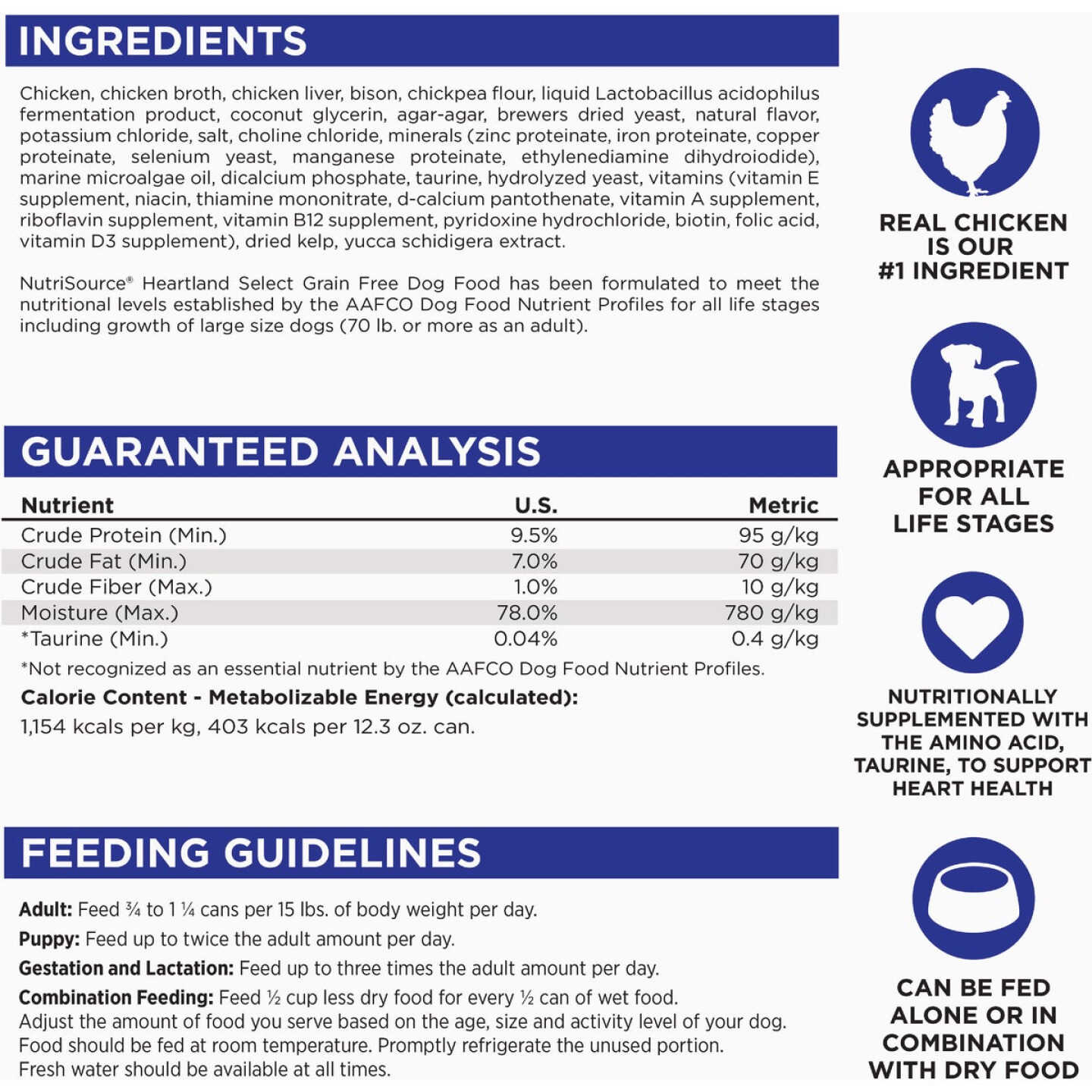 NutriSource 12.3 Oz. Heartland Select Recipe Grain Free Wet Dog Food Image 4